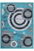 Area Rugs With Circle Designs 5x7 Blue/Gray