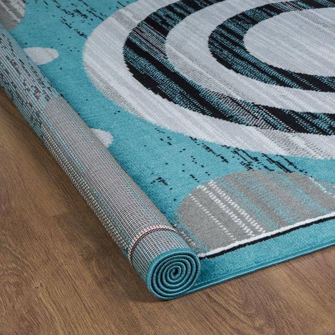 Area Rugs With Circle Designs Blue/Beige