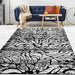Black and White Abstract Area Rugs 5x7
