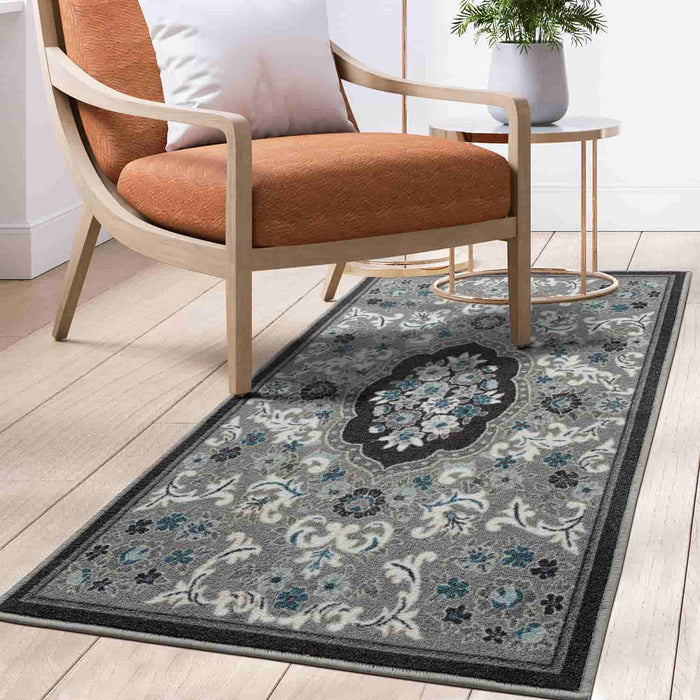Antep Rugs Alfombras Oriental Traditional 2x4 Non-Skid (Non-Slip) Low  Profile Pile Rubber Backing Kitchen Area Rugs (Beige, 2'3 x 4')