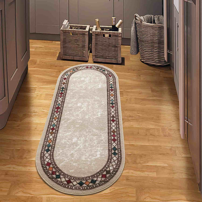  Antep Rugs Alfombras Oriental Traditional 3x5 Non-Skid (Non-Slip)  Low Profile Pile Rubber Backing Indoor Area Rugs (Beige, 3' x 5') : Home &  Kitchen