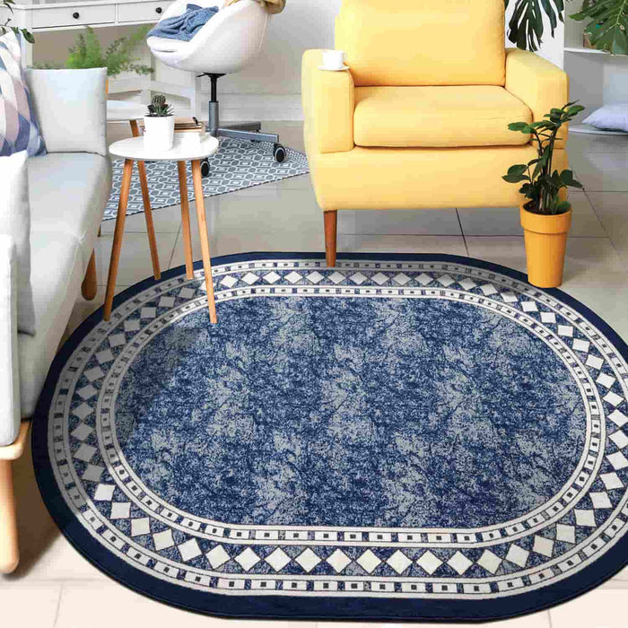 Antep Rugs Alfombras Bordered Modern 5x7 Non-Slip (Non-Skid) Low Pile  Rubber Backing Indoor Area Rug (Red, 5' x 7')