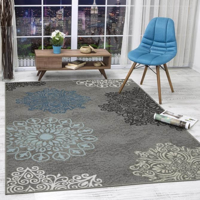 Alfombras Modern Floral NonSlip Area Rug — AntepRugs®