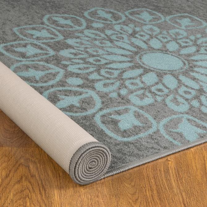 Modern Floral Non-Skid (Non-Slip) Low Profile Pile Rubber Backing Indo –  Modern Rugs and Decor