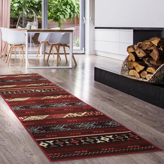 Antep Rugs Alfombras Bordered Modern 2x4 Non-Slip (Non-Skid) Low Pile Rubber Backing Kitchen Area Rug (Gold Brown, 2'3 x 4')