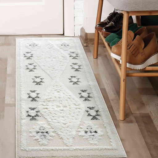 Moroccan Shag Indoor Area Rugs White