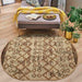 Non Slip Distressed Boho Area Rugs Brown 5x7 Oval