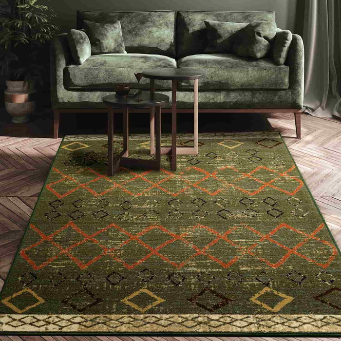  Antep Rugs Alfombras Non-Skid (Non-Slip) 2x3 Rubber Back  Bohemian Distressed Moroccan Boho Low Pile Profile Indoor Area Rug (Beige  Brown, 2' x 3') : Home & Kitchen