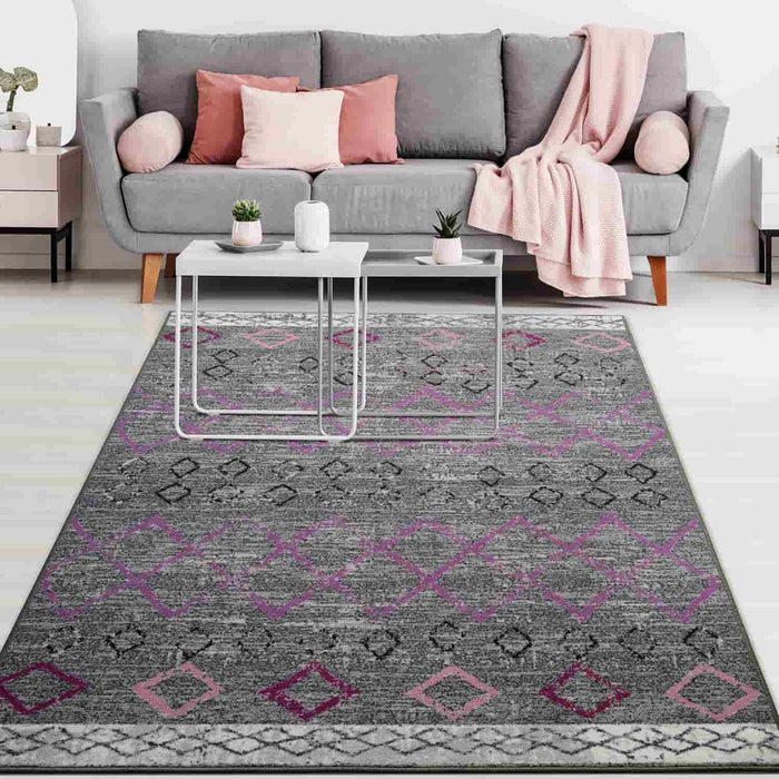 Antep Rugs Alfombras Oriental Traditional 5x7 Non-Skid (Non-Slip) Low  Profile Pile Rubber Backing Indoor Area Rugs (Black, 5' x 7' Oval)