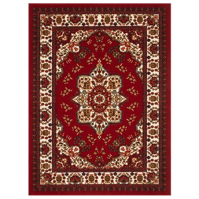 Antep Rugs Alfombras Non-Skid (Non-Slip) 2x4 Rubber Backing Floral  Geometric Low Profile Pile Kitchen Area Rugs (Beige Multi, 2'3 x 4')
