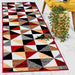 Red and Black Geometric Area Rug