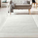 Solid Modern Area Rug White 8x10