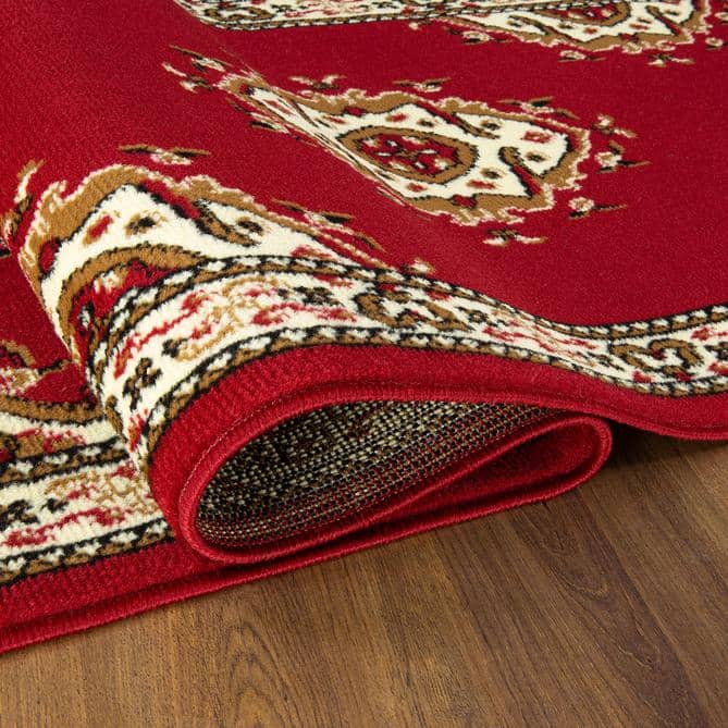 Antep Rugs Alfombras Oriental Traditional 5x7 Non-Skid, Maroon, 5' x 7